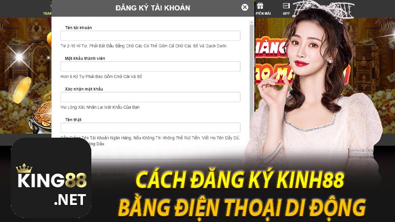 Cách đăng ký Kinh88 bằng điện thoại di động